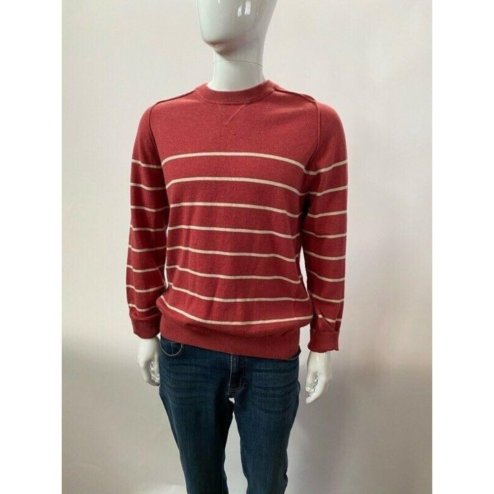 14th & Union Mens Pullover Sweater Red White Strip